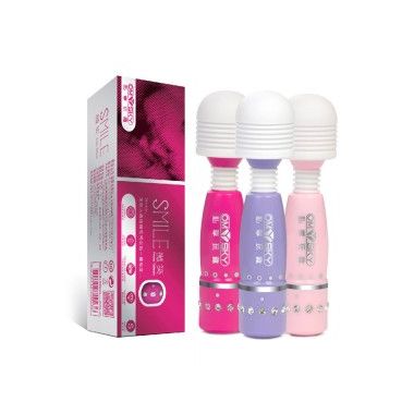 【女用器具】微笑强力震动AV棒玫红色 omysky/私享玩趣