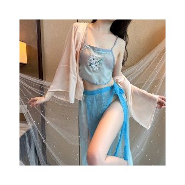 【情趣内衣】古风汉服刺绣肚兜套装 佐卡莲/ZOCOA
