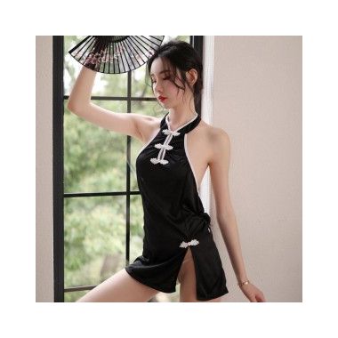 【情趣内衣】情趣复古旗袍性感睡裙X3334 耶妮娅