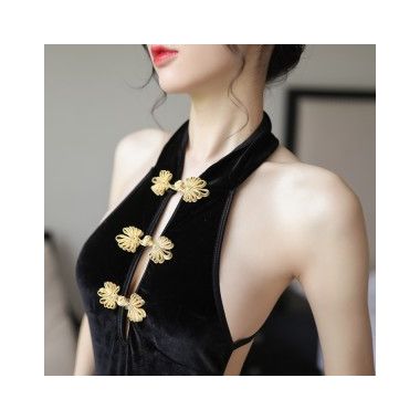 【情趣内衣】连体复古旗袍佐卡莲/ZOCOA